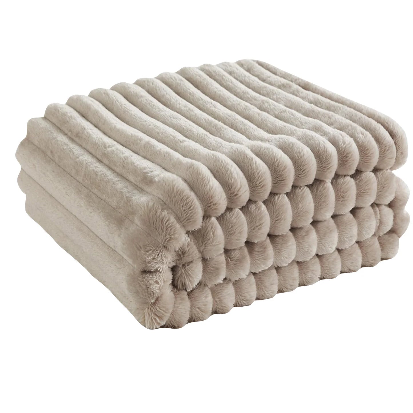 Soft Cosy Blanket | Solid Colour Coral Fleece Quilt for Living Room & Bedroom