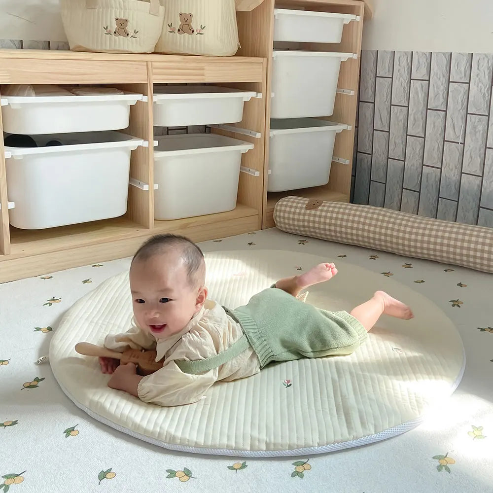 1PCS Nordic Style Baby Cotton Blanket Round Shape Crawling  Newborn Baby Room Carpet Decoration