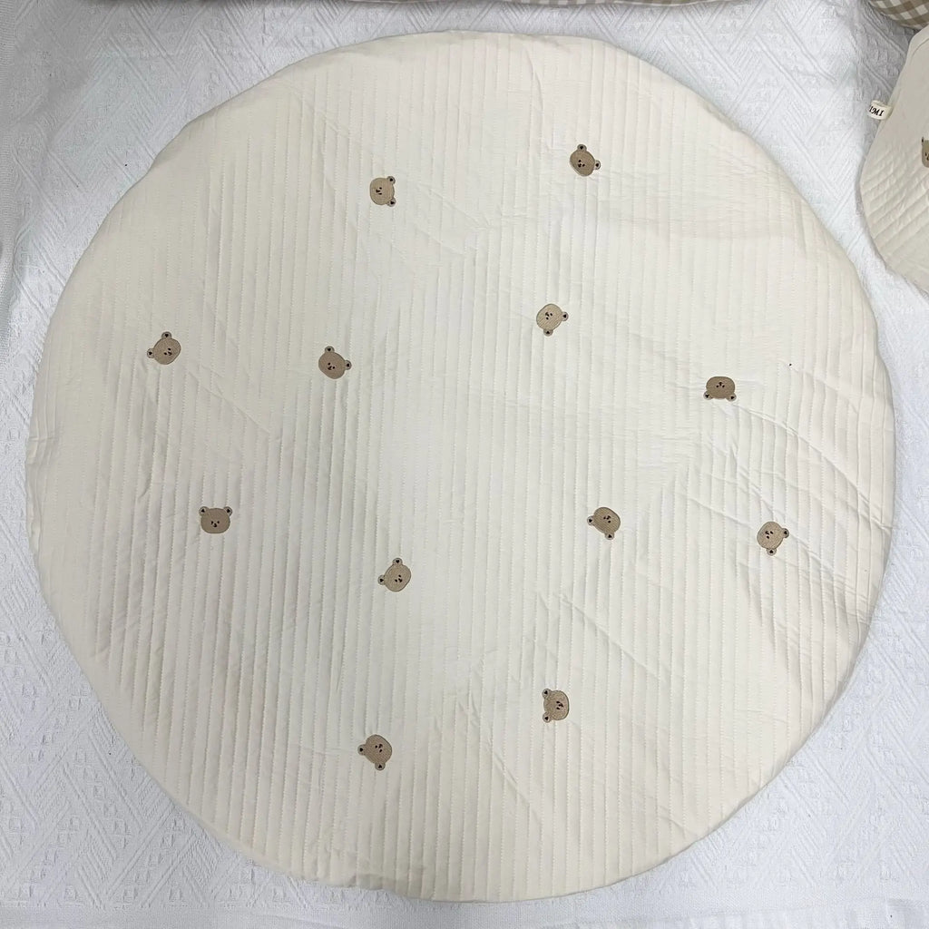 1PCS Nordic Style Baby Cotton Blanket Round Shape Crawling  Newborn Baby Room Carpet Decoration