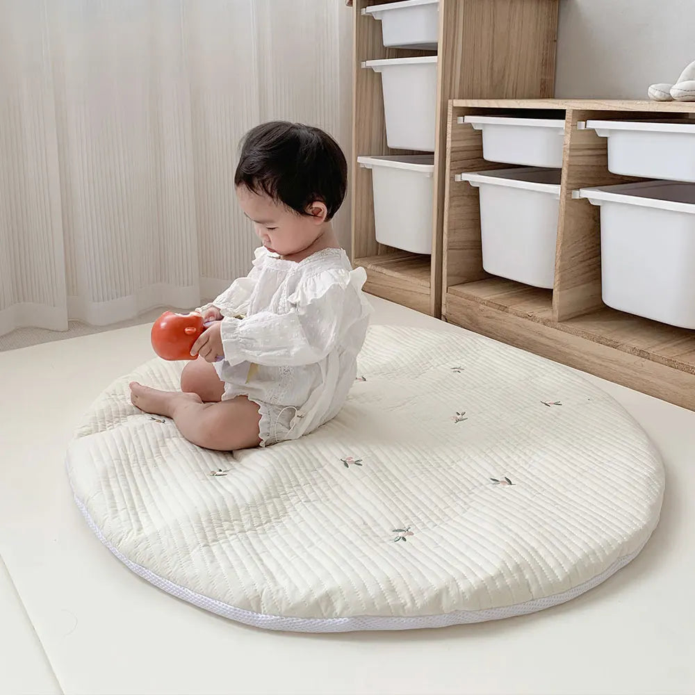 1PCS Nordic Style Baby Cotton Blanket Round Shape Crawling  Newborn Baby Room Carpet Decoration