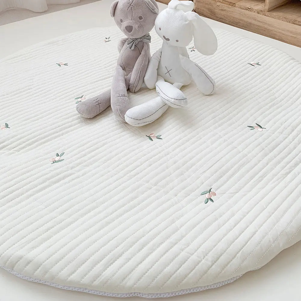 1PCS Nordic Style Baby Cotton Blanket Round Shape Crawling  Newborn Baby Room Carpet Decoration