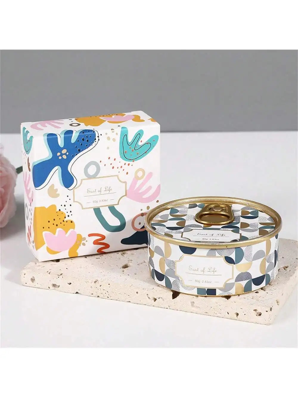 Handmade Soy Wax Aromatherapy Candle | Romantic Bedroom Scented Candle in Tin