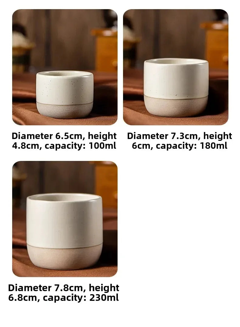 Vintage Japanese Ceramic Coffee Mug | Wabi-Sabi Handmade Tea Cup 100ml 180ml 230ml