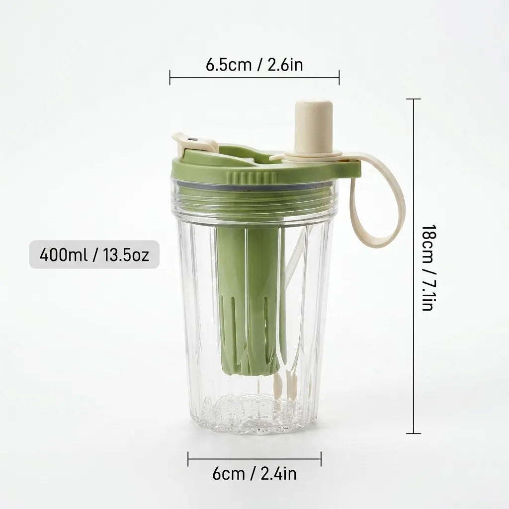 Reusable Kids Water Bottle with Straw & Strainer | Sealed Leak-Proof Drinking Cup