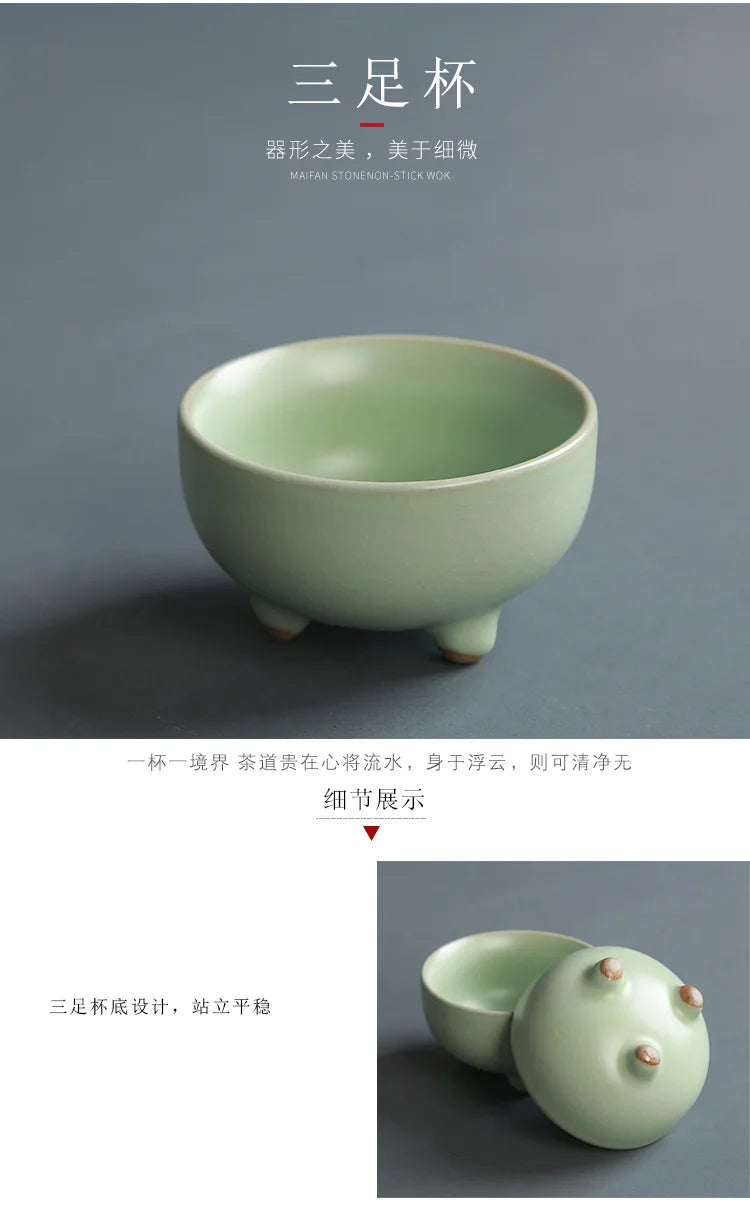 Premium Ceramic Tea Set | Coloured Glaze Teaware Gift Box for 6 | Business & Home Gifting