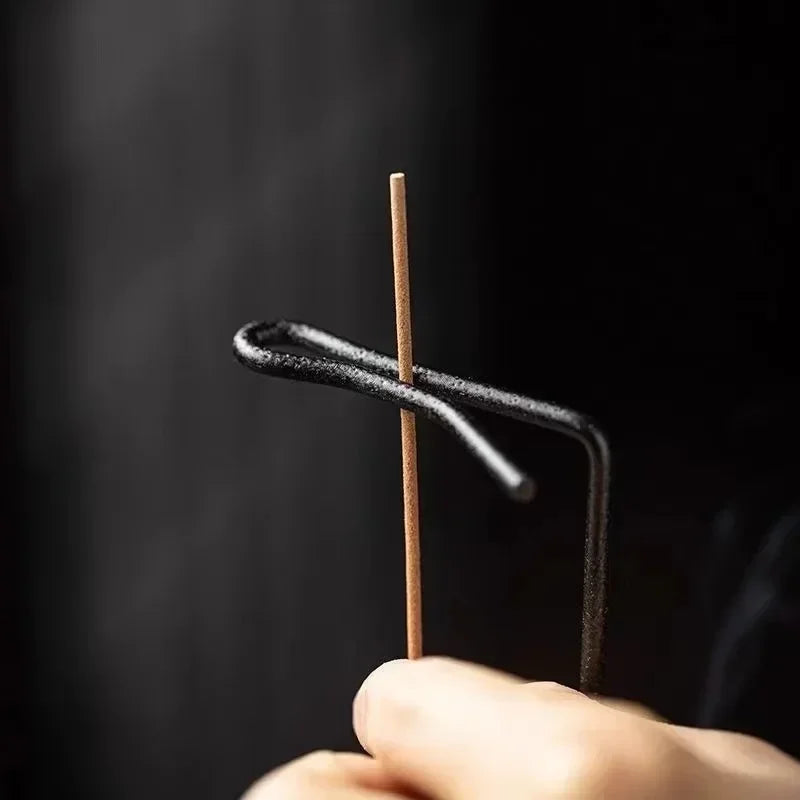 Upside Down Incense Burner | Wooden Round Incense Stick Holder & Tray