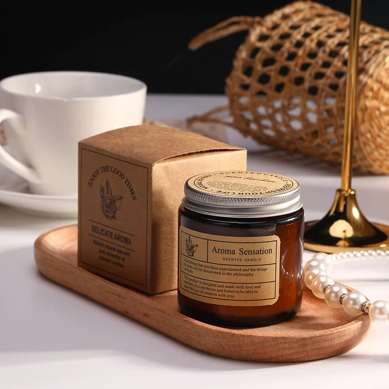 Handmade Soy Wax Scented Candle | Smokeless Aromatherapy Glass Cup Candle