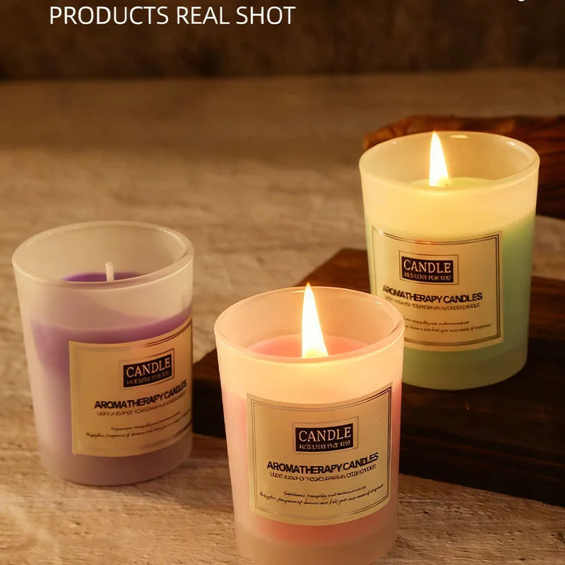 Large Soy Wax Candle in Glass Jar, Smokeless Long-Lasting Aromatherapy Candle, Natural Scented Candle for Home Relaxation