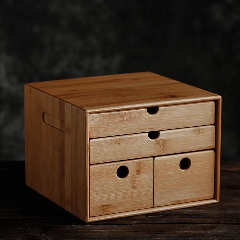 Bamboo Tea Storage Box | Multi-Layer Pu-erh Tea Cake Organiser & Tea Leaf Box