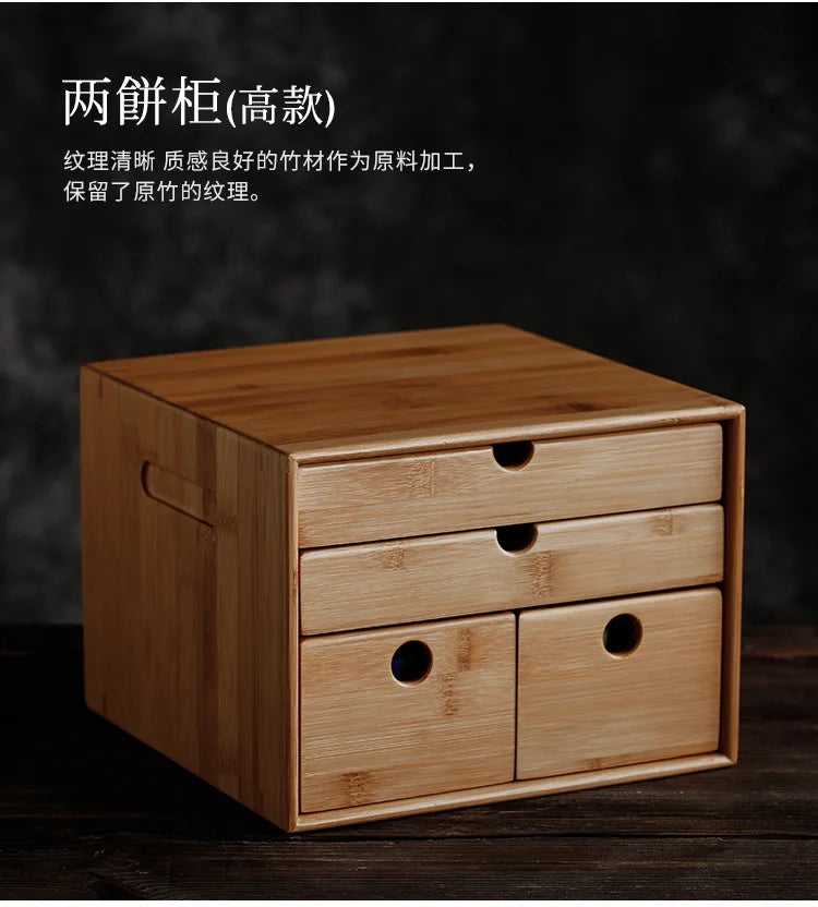 Bamboo Tea Storage Box | Multi-Layer Pu-erh Tea Cake Organiser & Tea Leaf Box