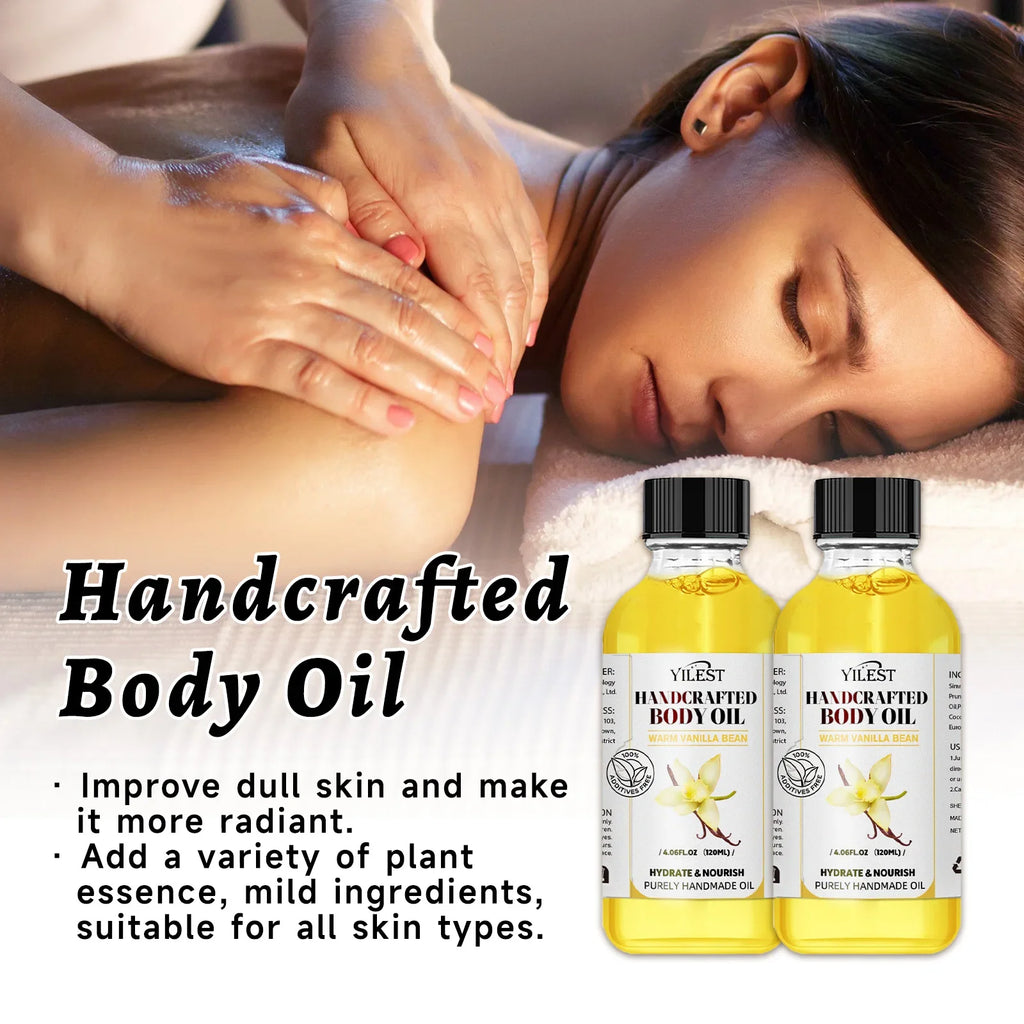 120ml Body Massage Oil | Relaxing Plant Essential Oil for Stress Relief, Muscle Nourishment & Spa
