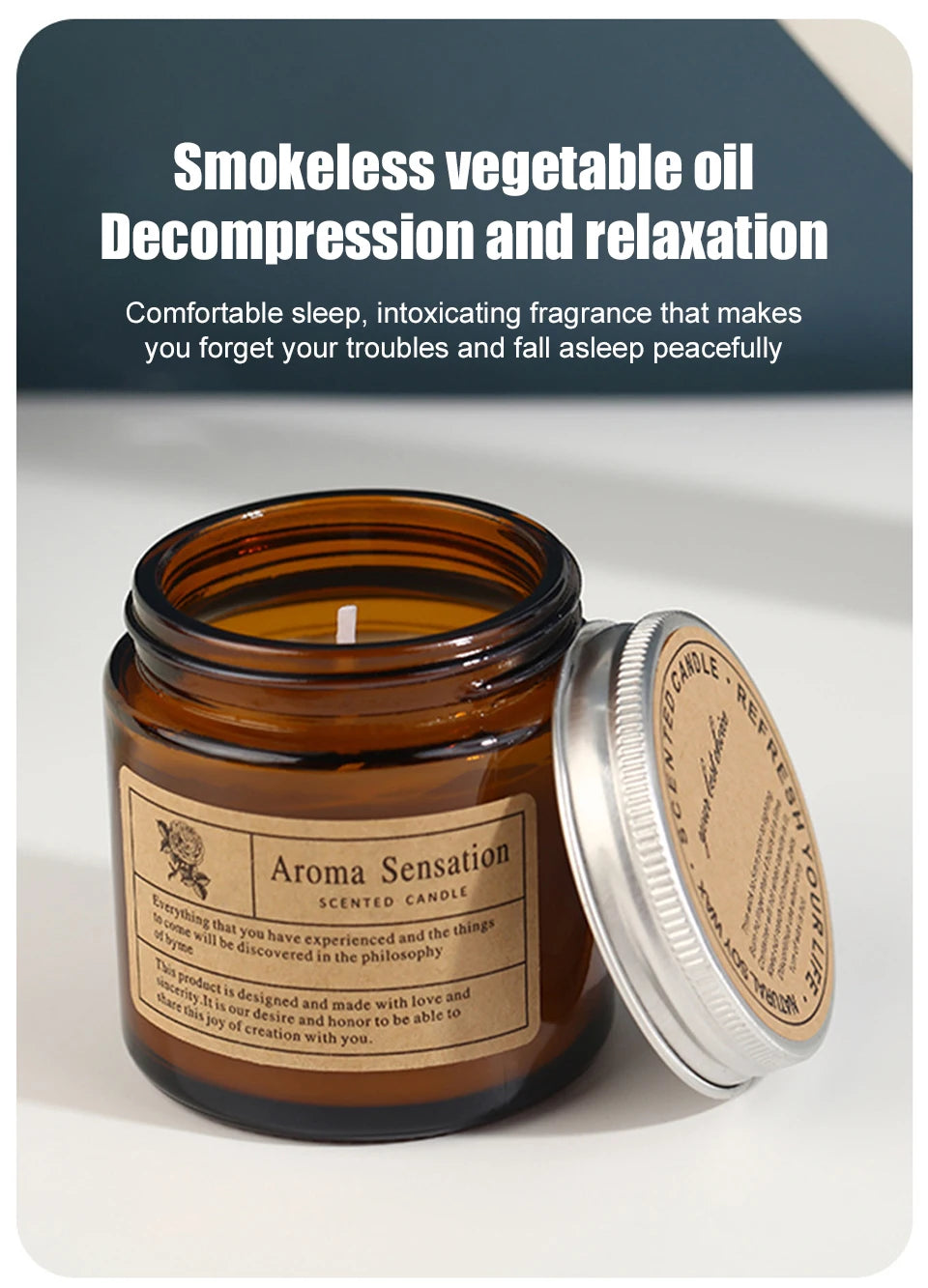 Handmade Soy Wax Scented Candle | Smokeless Aromatherapy Glass Cup Candle