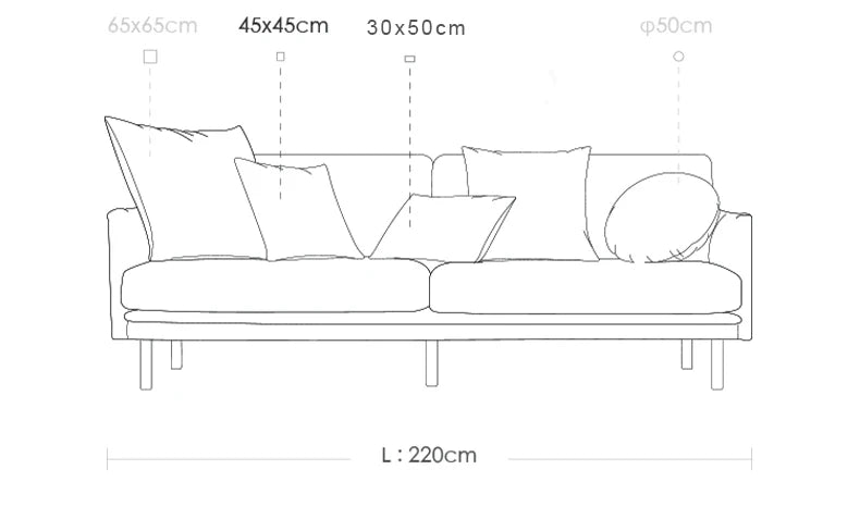 Nordic Linen Cushion Cover with Button | Plain Decorative Pillow Case for Sofa & Living Room