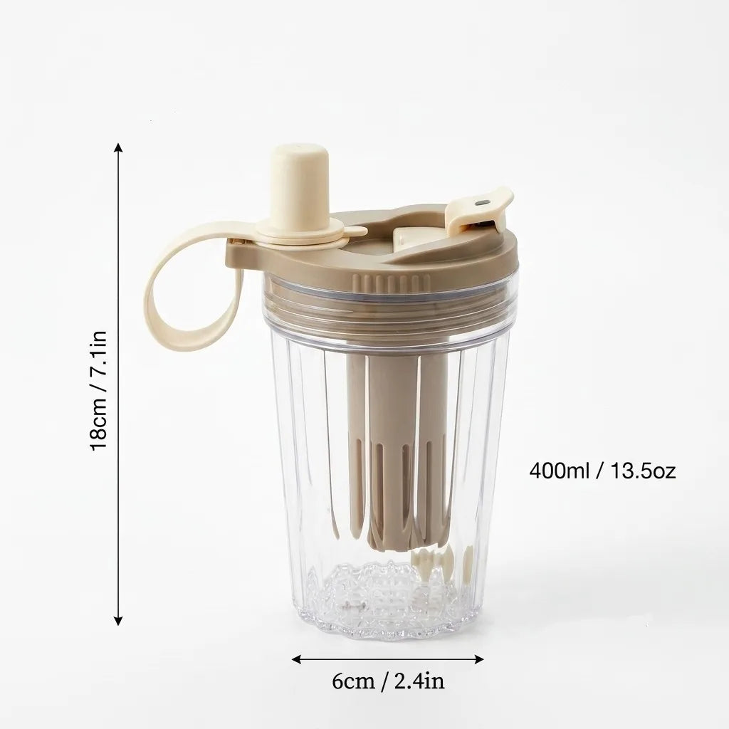 Reusable Kids Water Bottle with Straw & Strainer | Sealed Leak-Proof Drinking Cup