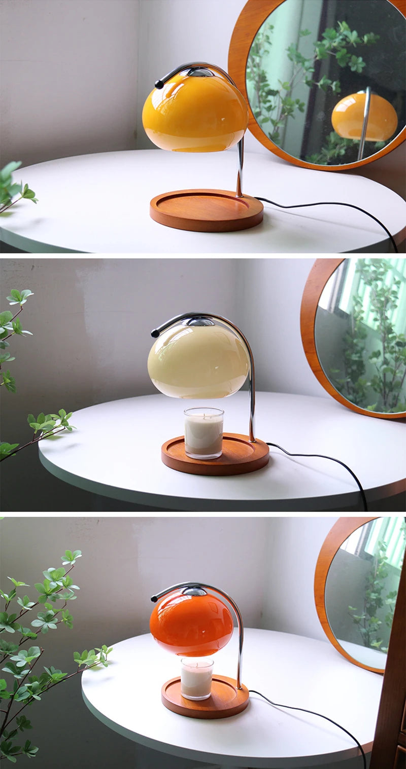 Candle Warmer Lamp with Dimmer | Retro Glass Aromatherapy Wax Melting Lamp & Candle Heater