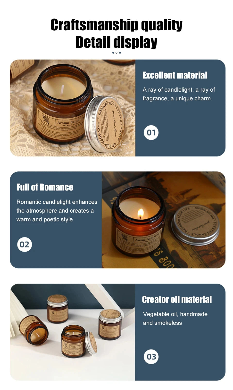 Luxury Soy Wax Scented Candle | Smokeless Essential Oil Aromatherapy Candle for Home & Gifting