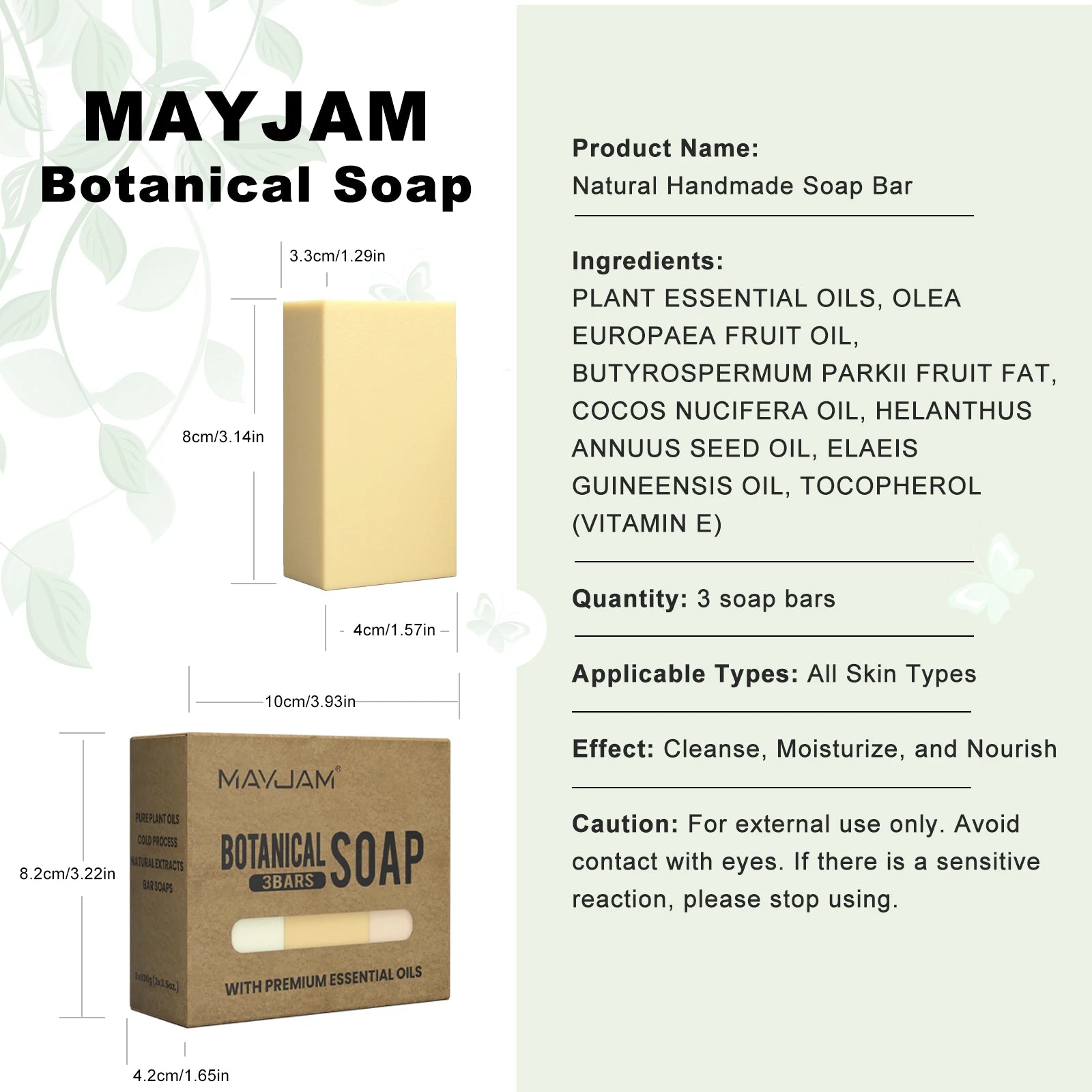 Handmade Essential Oil Soap Gift Set | 3-Pack Chamomile, Tea Tree, Lemongrass & Frankincense