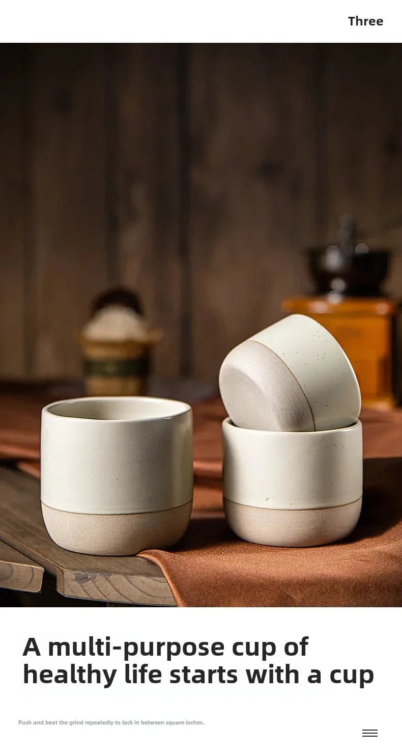 Vintage Japanese Ceramic Coffee Mug | Wabi-Sabi Handmade Tea Cup 100ml 180ml 230ml