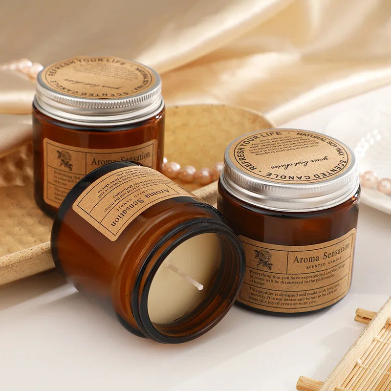 Handmade Soy Wax Scented Candle | Smokeless Aromatherapy Glass Cup Candle