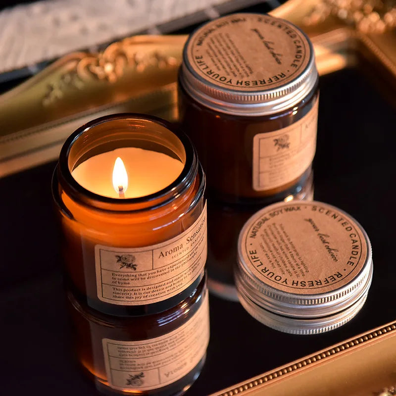 Luxury Soy Wax Scented Candle | Smokeless Essential Oil Aromatherapy Candle for Home & Gifting
