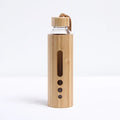 550ml Borosilicate Glass Water Bottle | Bamboo Sleeve Eco-Friendly Reusable Travel Drinkware
