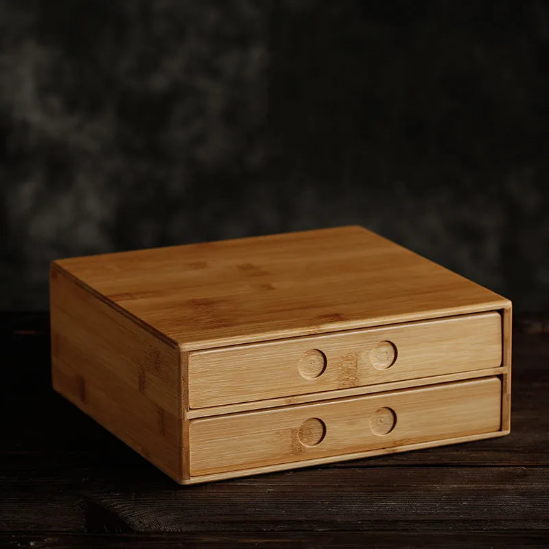 Bamboo Tea Storage Box | Multi-Layer Pu-erh Tea Cake Organiser & Tea Leaf Box