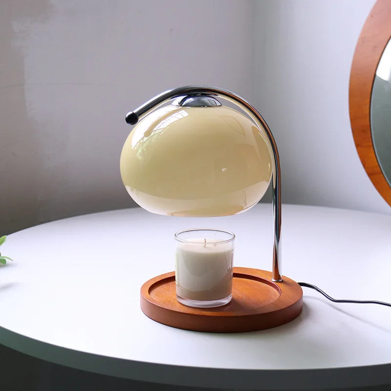 Candle Warmer Lamp with Dimmer | Retro Glass Aromatherapy Wax Melting Lamp & Candle Heater