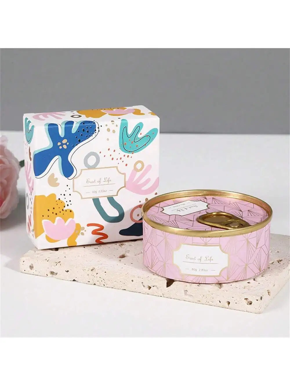 Handmade Soy Wax Aromatherapy Candle | Romantic Bedroom Scented Candle in Tin
