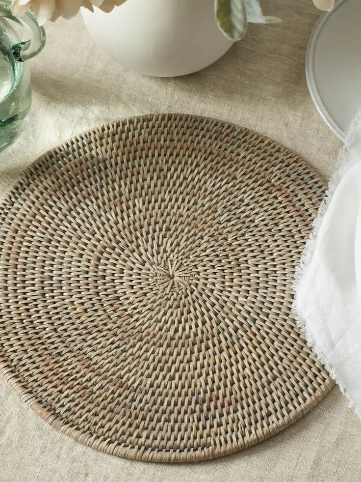 Handcrafted Bohemian Water Hyacinth Rug | Eco-Friendly Non-Slip Natural Interior Rug