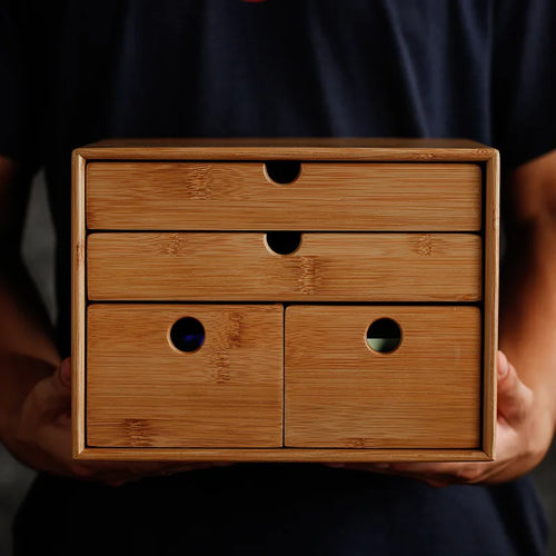 Bamboo Tea Storage Box | Multi-Layer Pu-erh Tea Cake Organiser & Tea Leaf Box