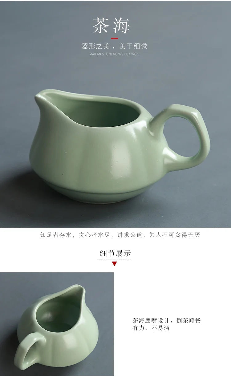 Premium Ceramic Tea Set | Coloured Glaze Teaware Gift Box for 6 | Business & Home Gifting