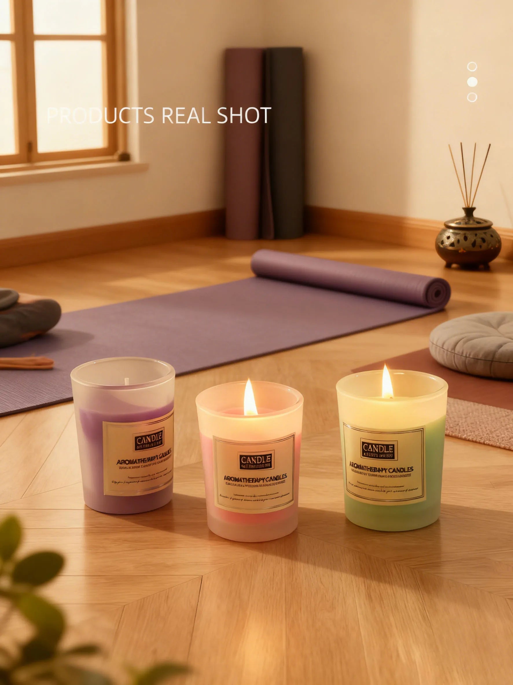 Large Soy Wax Candle in Glass Jar, Smokeless Long-Lasting Aromatherapy Candle, Natural Scented Candle for Home Relaxation