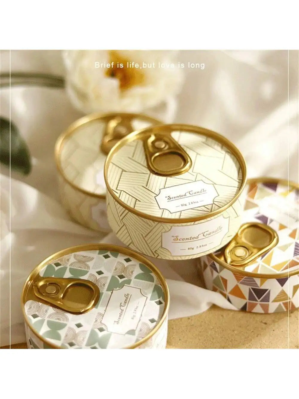 Handmade Soy Wax Aromatherapy Candle | Romantic Bedroom Scented Candle in Tin