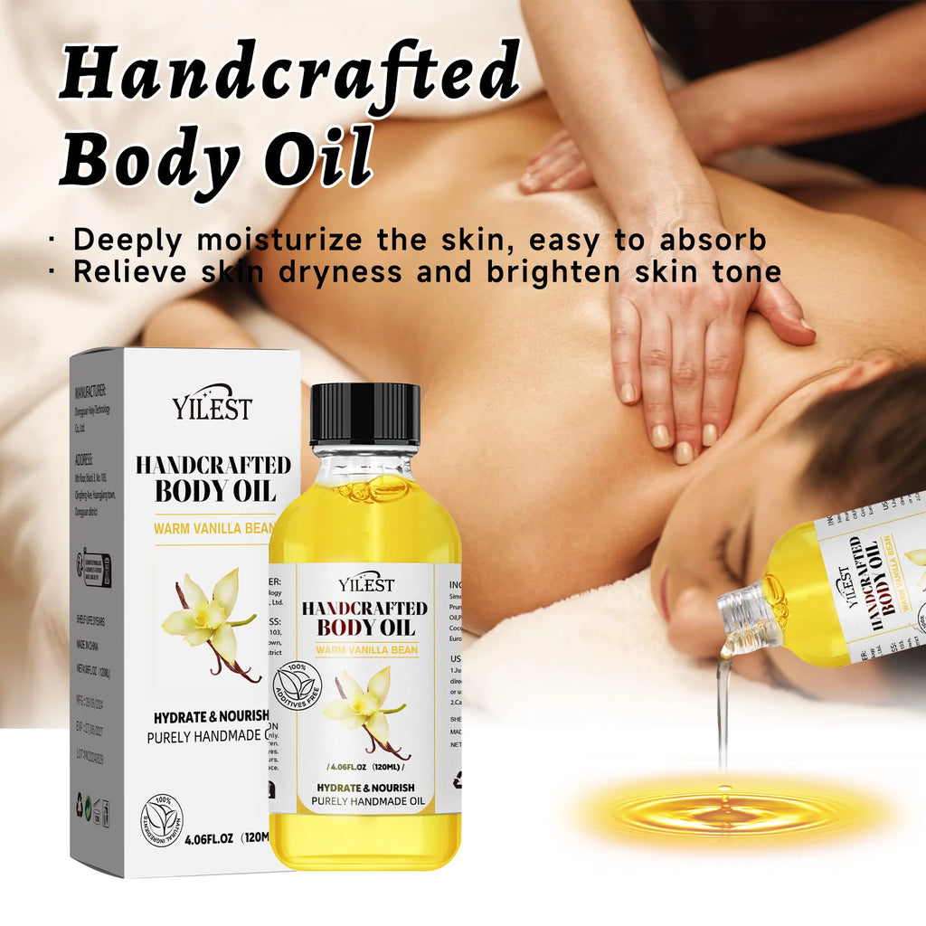 120ml Body Massage Oil | Relaxing Plant Essential Oil for Stress Relief, Muscle Nourishment & Spa