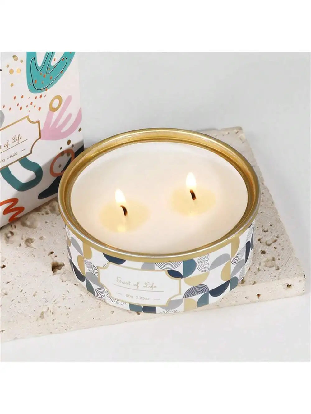 Handmade Soy Wax Aromatherapy Candle | Romantic Bedroom Scented Candle in Tin