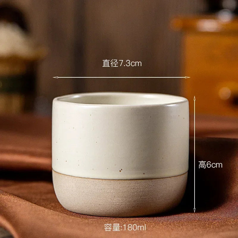 Vintage Japanese Ceramic Coffee Mug | Wabi-Sabi Handmade Tea Cup 100ml 180ml 230ml