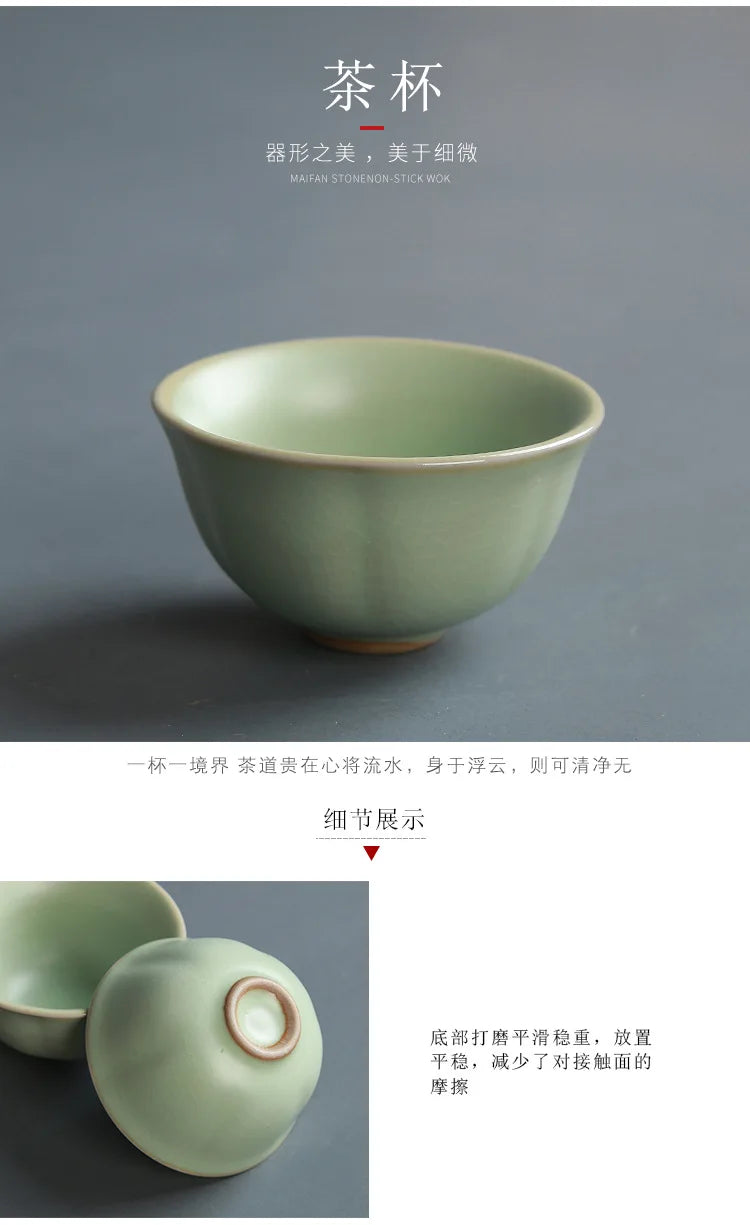 Premium Ceramic Tea Set | Coloured Glaze Teaware Gift Box for 6 | Business & Home Gifting