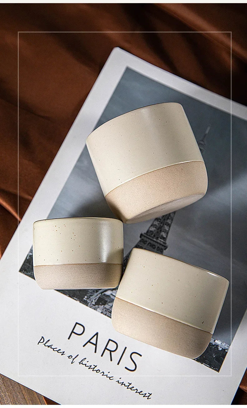 Vintage Japanese Ceramic Coffee Mug | Wabi-Sabi Handmade Tea Cup 100ml 180ml 230ml