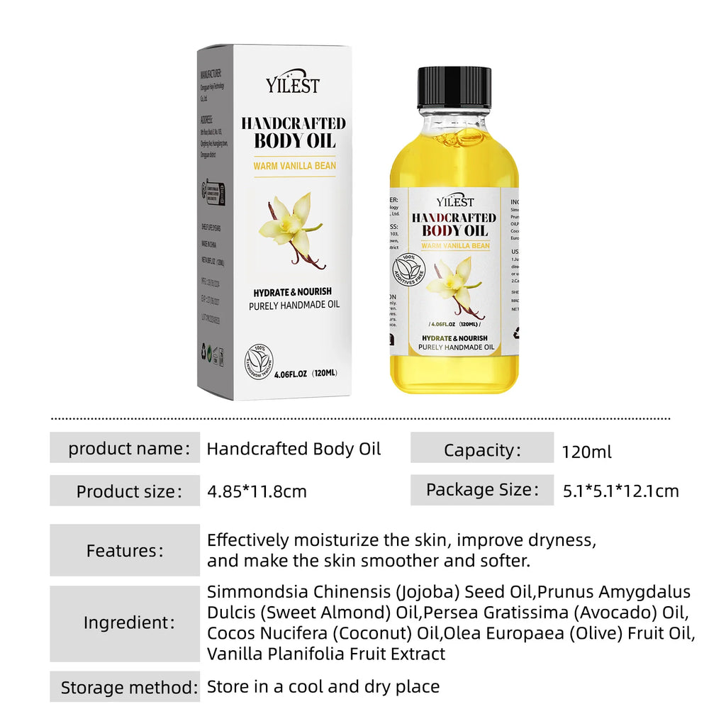 120ml Body Massage Oil | Relaxing Plant Essential Oil for Stress Relief, Muscle Nourishment & Spa