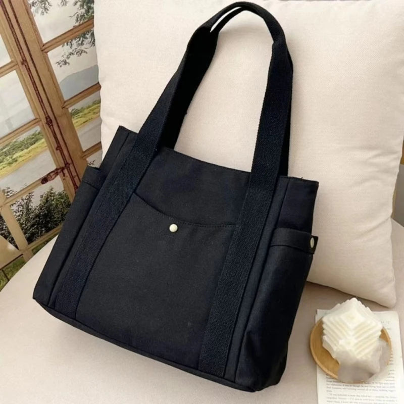 Large Capacity Canvas Tote Bags for Work Commuting Carrying Bag