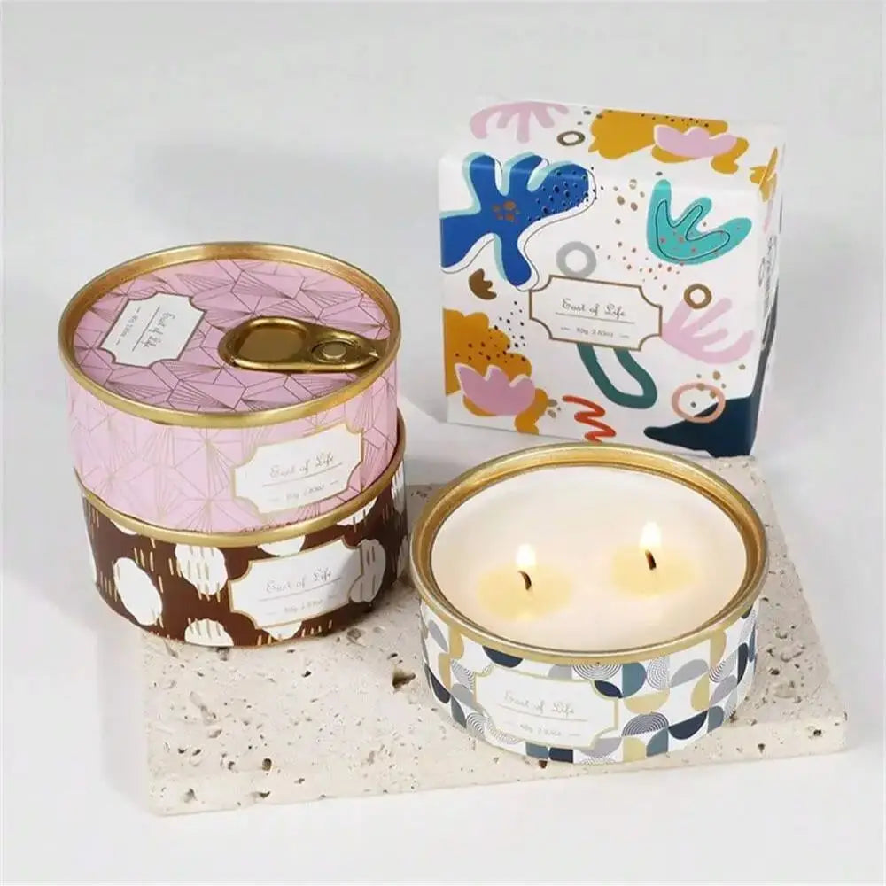 Handmade Soy Wax Aromatherapy Candle | Romantic Bedroom Scented Candle in Tin