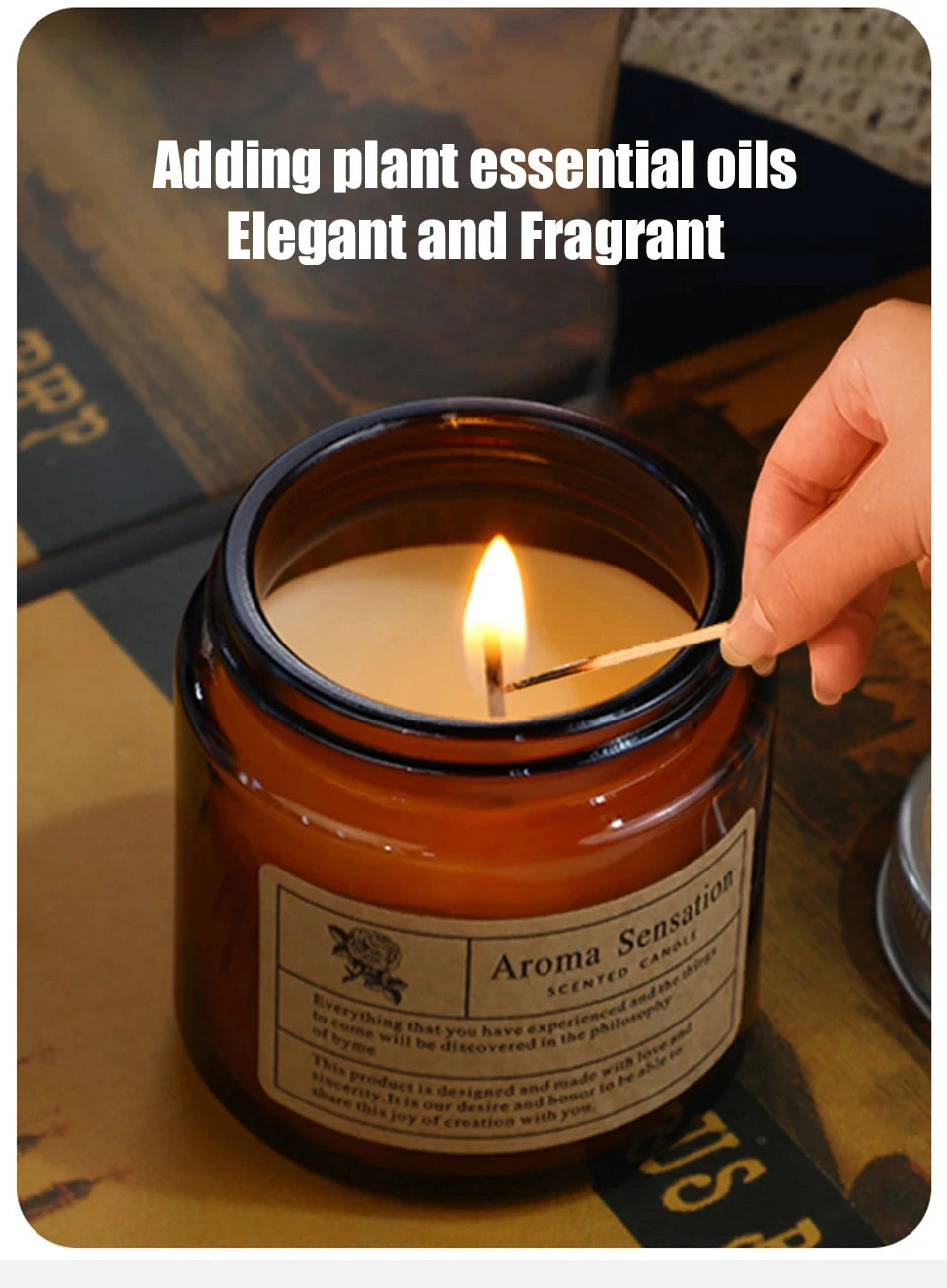 Luxury Soy Wax Scented Candle | Smokeless Essential Oil Aromatherapy Candle for Home & Gifting