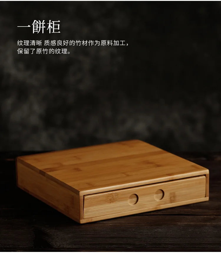 Bamboo Tea Storage Box | Multi-Layer Pu-erh Tea Cake Organiser & Tea Leaf Box