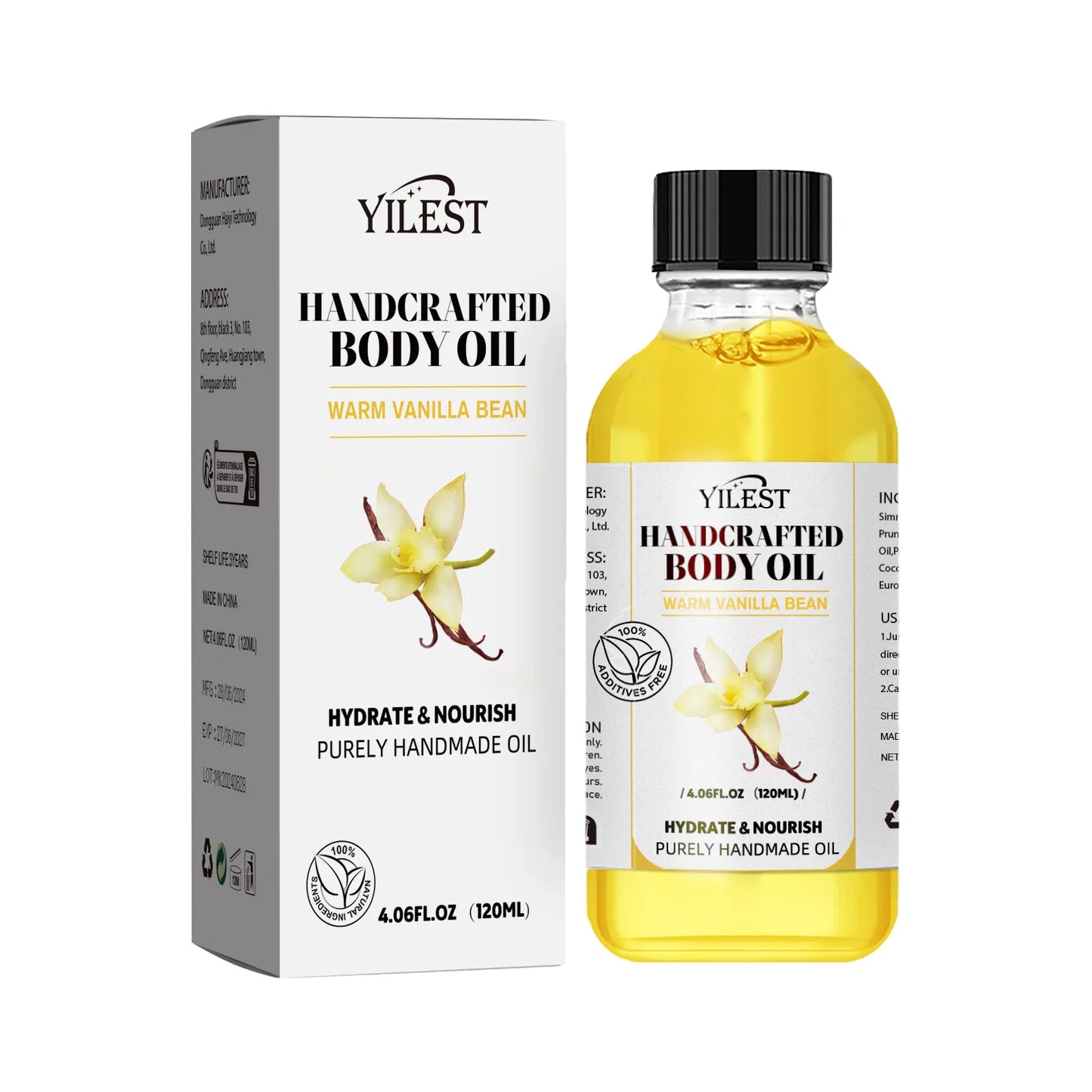 120ml Body Massage Oil | Relaxing Plant Essential Oil for Stress Relief, Muscle Nourishment & Spa