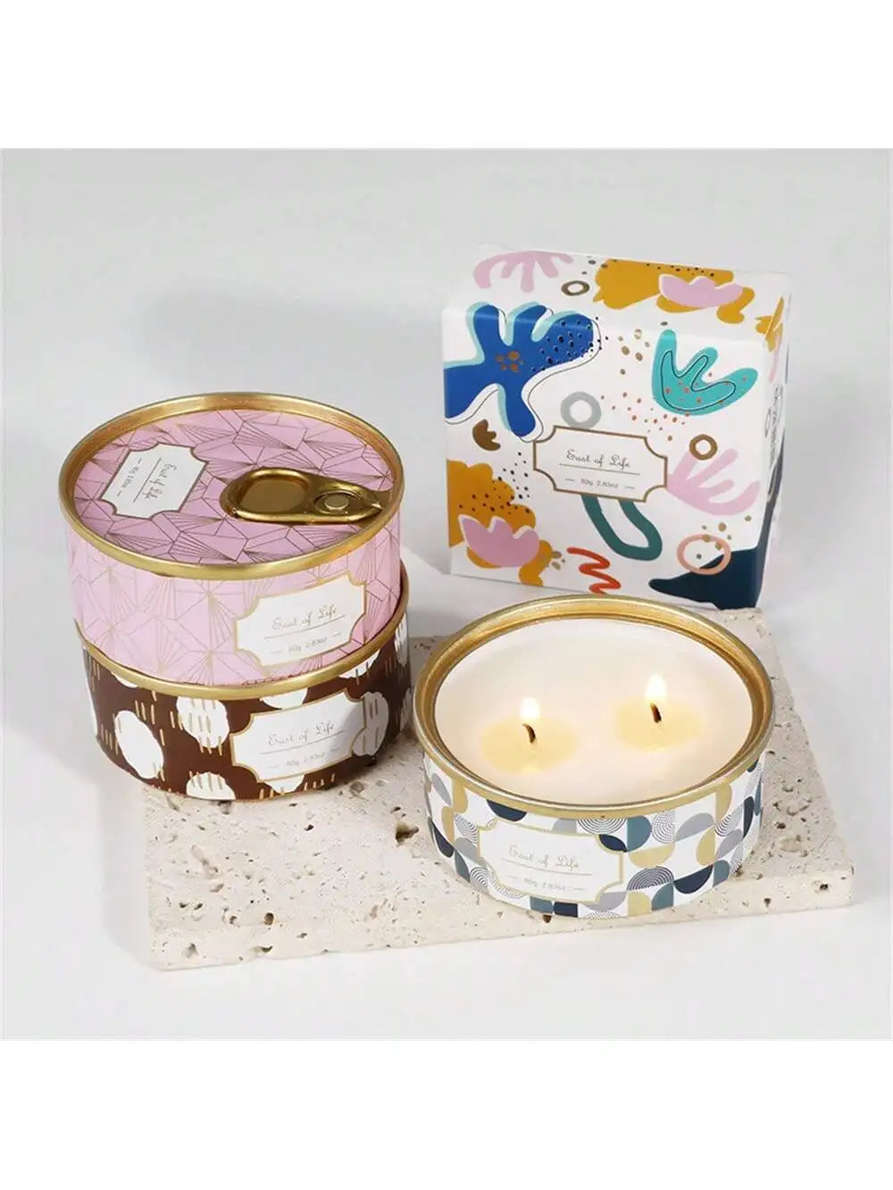 Handmade Soy Wax Aromatherapy Candle | Romantic Bedroom Scented Candle in Tin