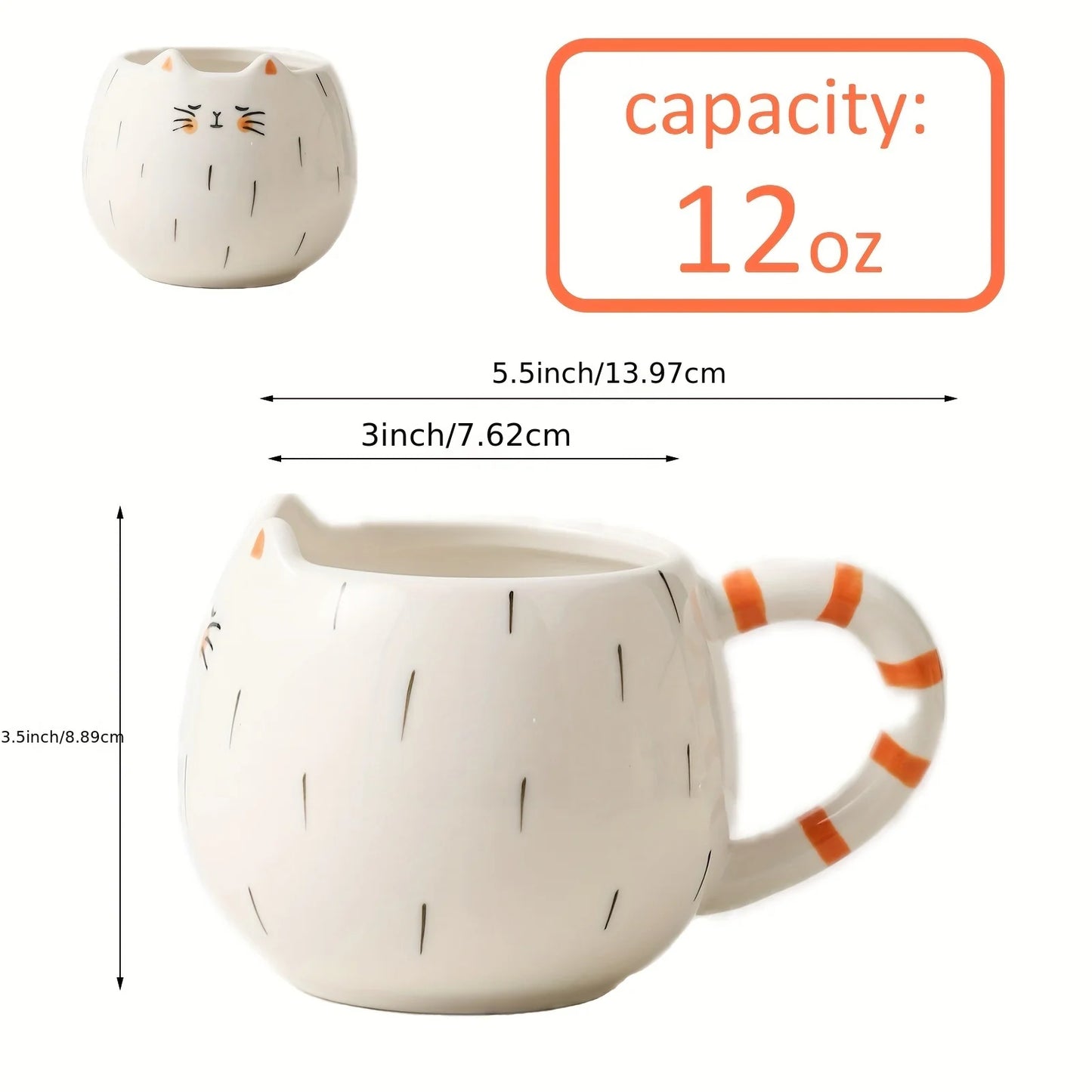 Cute Cat Shaped Ceramic Mug | Afternoon Tea Milk Coffee Cup Home Drinking Set
