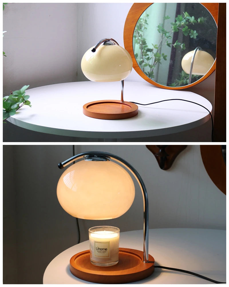 Candle Warmer Lamp with Dimmer | Retro Glass Aromatherapy Wax Melting Lamp & Candle Heater