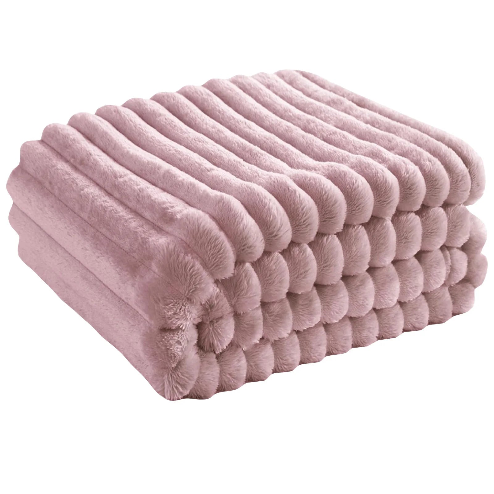 Soft Cosy Blanket | Solid Colour Coral Fleece Quilt for Living Room & Bedroom