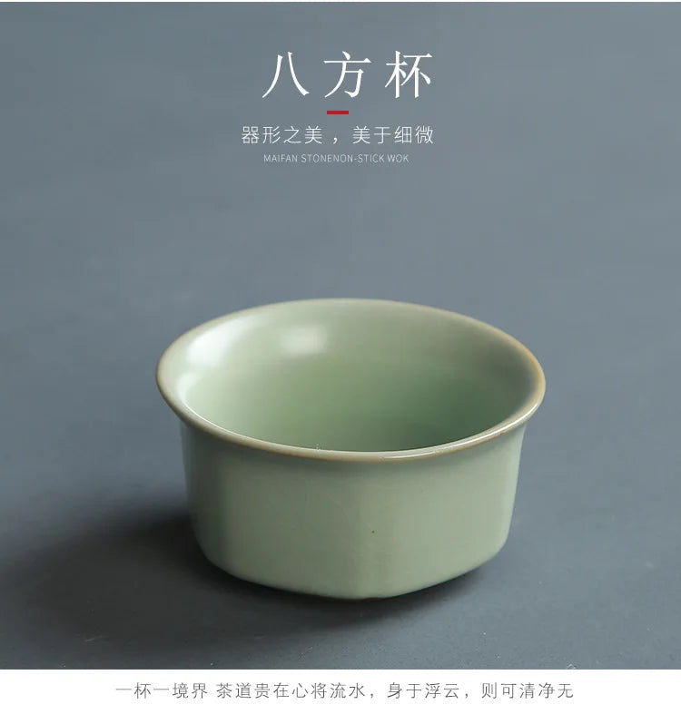 Premium Ceramic Tea Set | Coloured Glaze Teaware Gift Box for 6 | Business & Home Gifting